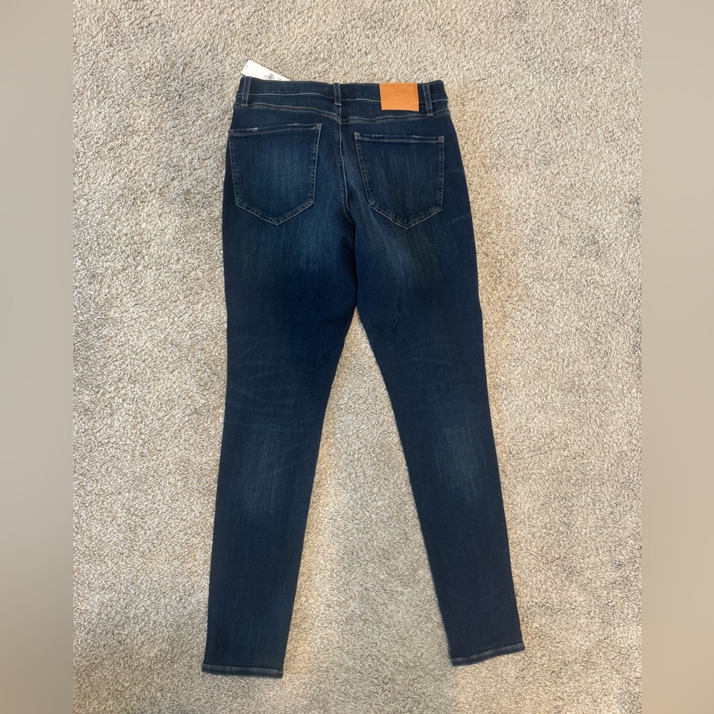 Express Women's Deep Indigo Mid-Rise Skinny Jeans - Picture 6 of 8